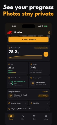 YaguarSport Fit: Gym & Diet iPhone screenshot
