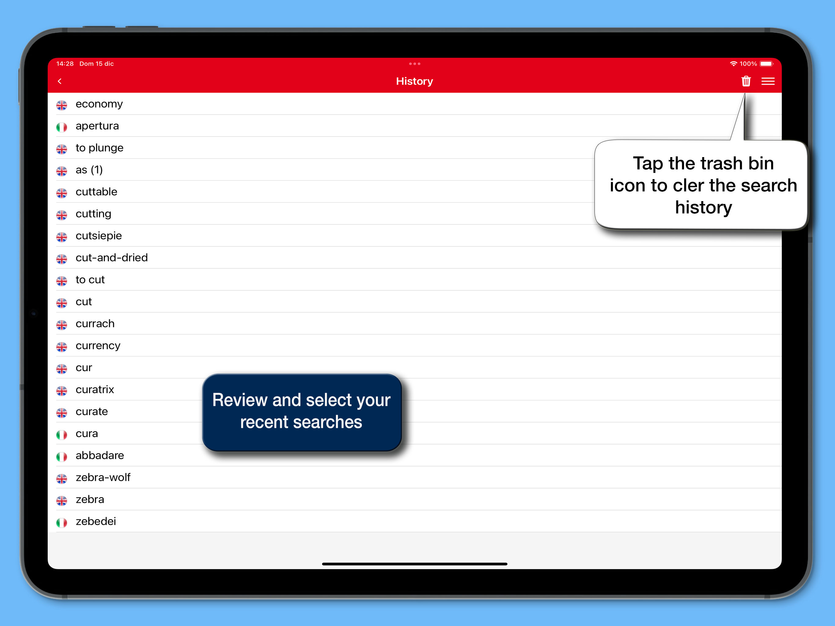 Hoepli English Dictionary screenshot 18