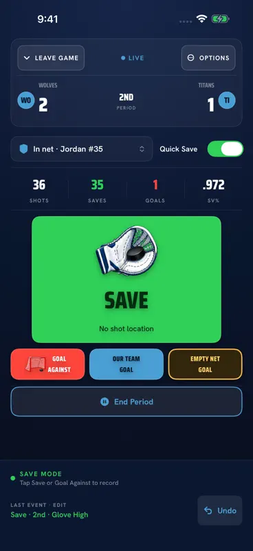 PuckStop: Goalie Stats screenshot 1 of 7