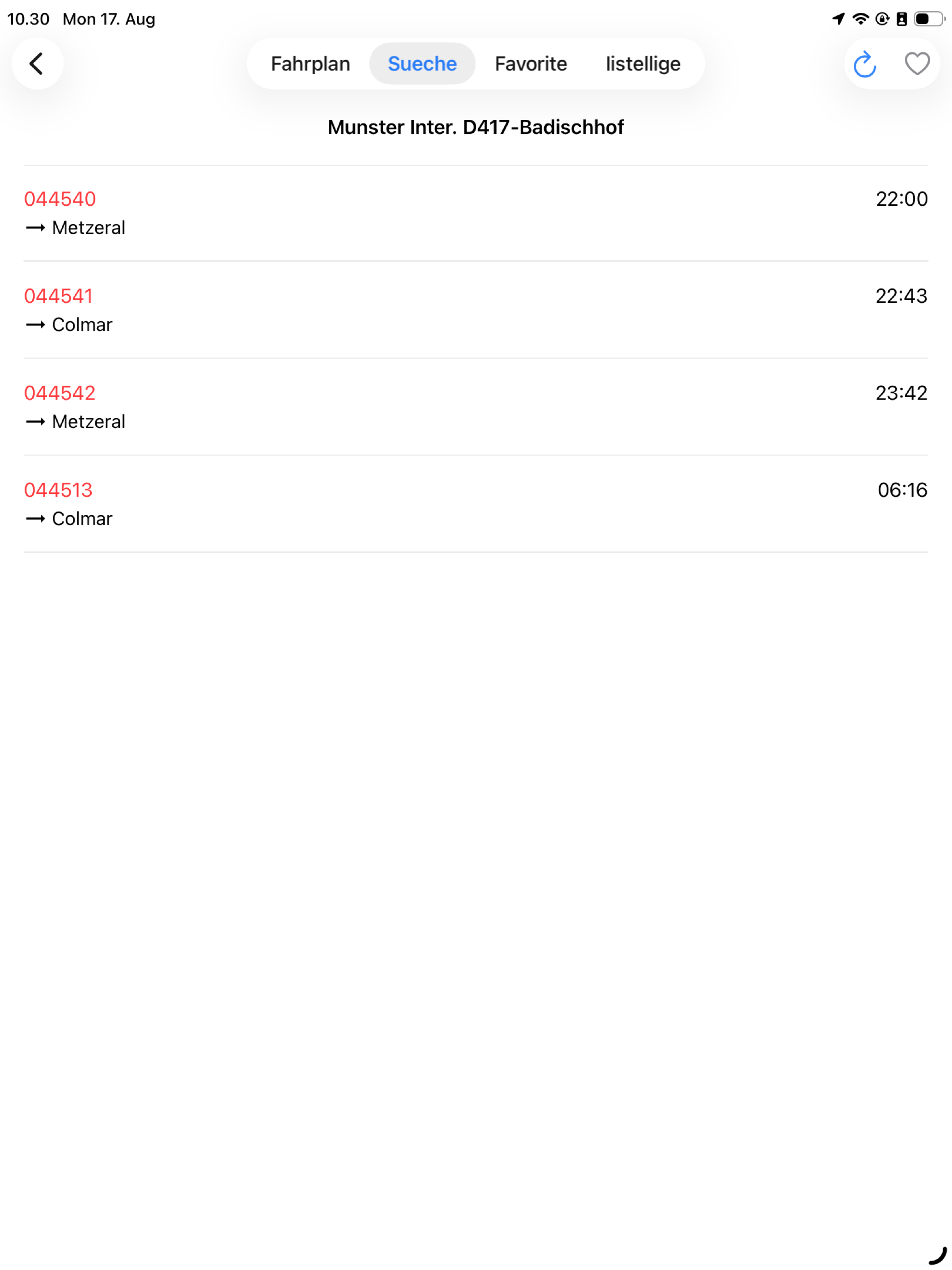 Strecken und Fahrplan Schweiz screenshot 5