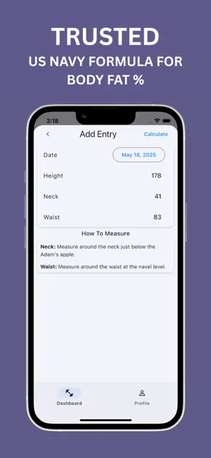 Body Fat calculator & Tracker screenshot 4