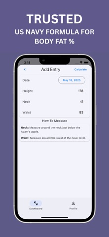 Body Fat calculator & Tracker Screenshot 4 of 7