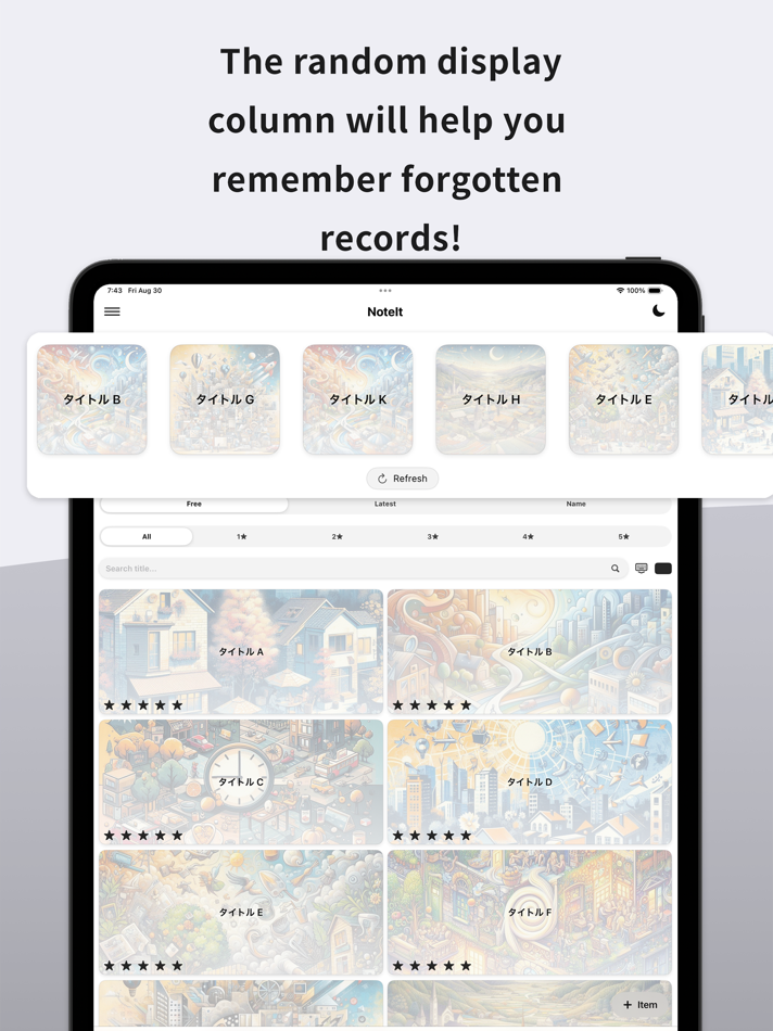 #4. NoteIt Journal/Archive/Records (iOS) 由: YUUSUI KASHIWAGI
