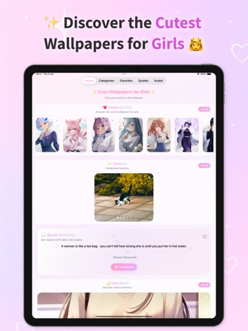 Cute Anime Waifu Wallpapers HD iPad screenshot
