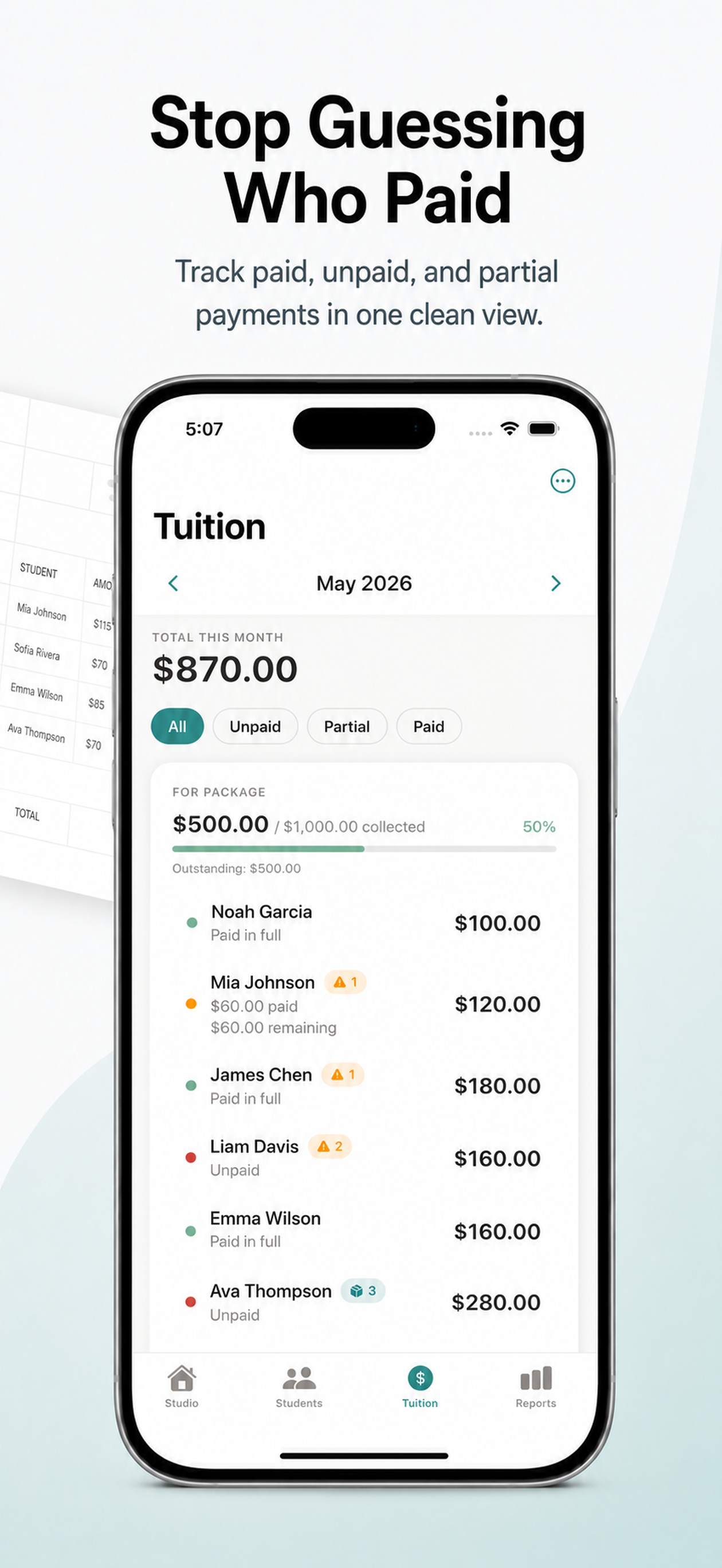 TutorTally Tutor Planner screenshot 3