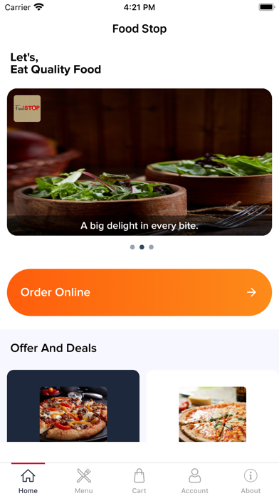 Food Stop Takeaway Screenshot