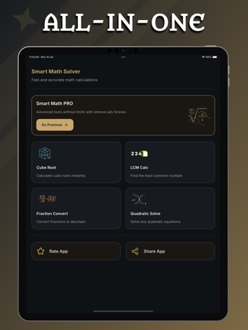 Smart Math Solver iPad screenshot