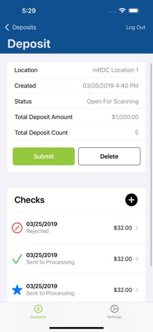 TRCB Remote Deposit PRO iPhone screenshot