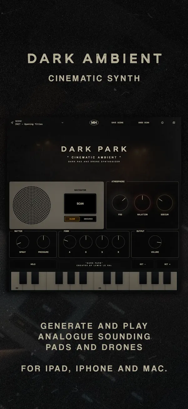 #1. Dark Park - Cinematic Synth (iOS) By: LEWIS GARETH K LE VAL