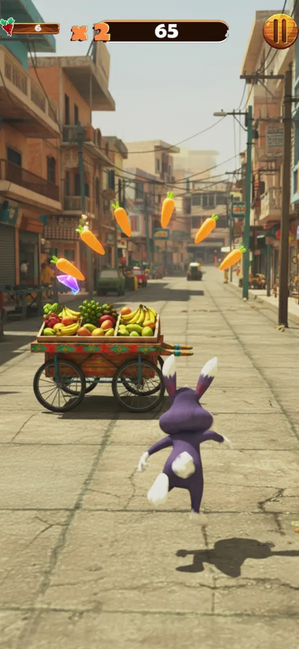 Screenshot #1 pour Lapin Street Runner Dash 3D