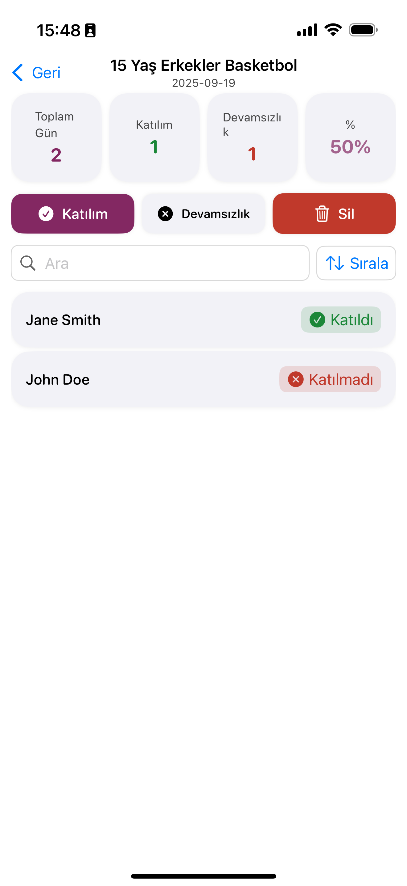 Spor Okulumuz Yönetim Sistemi