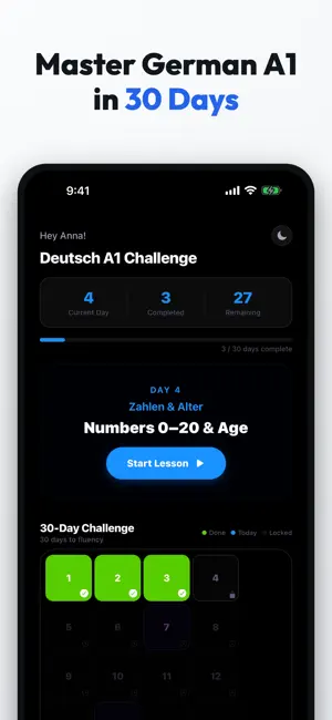 Learn German A1 in 30 Days screenshot 1
