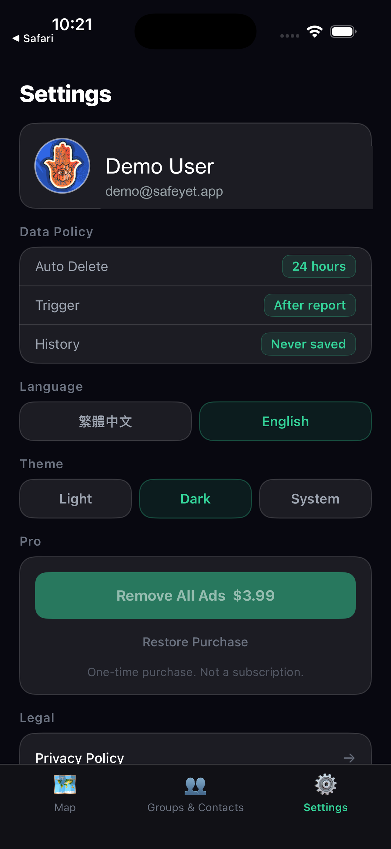 SafeYet? - Instant Check-in