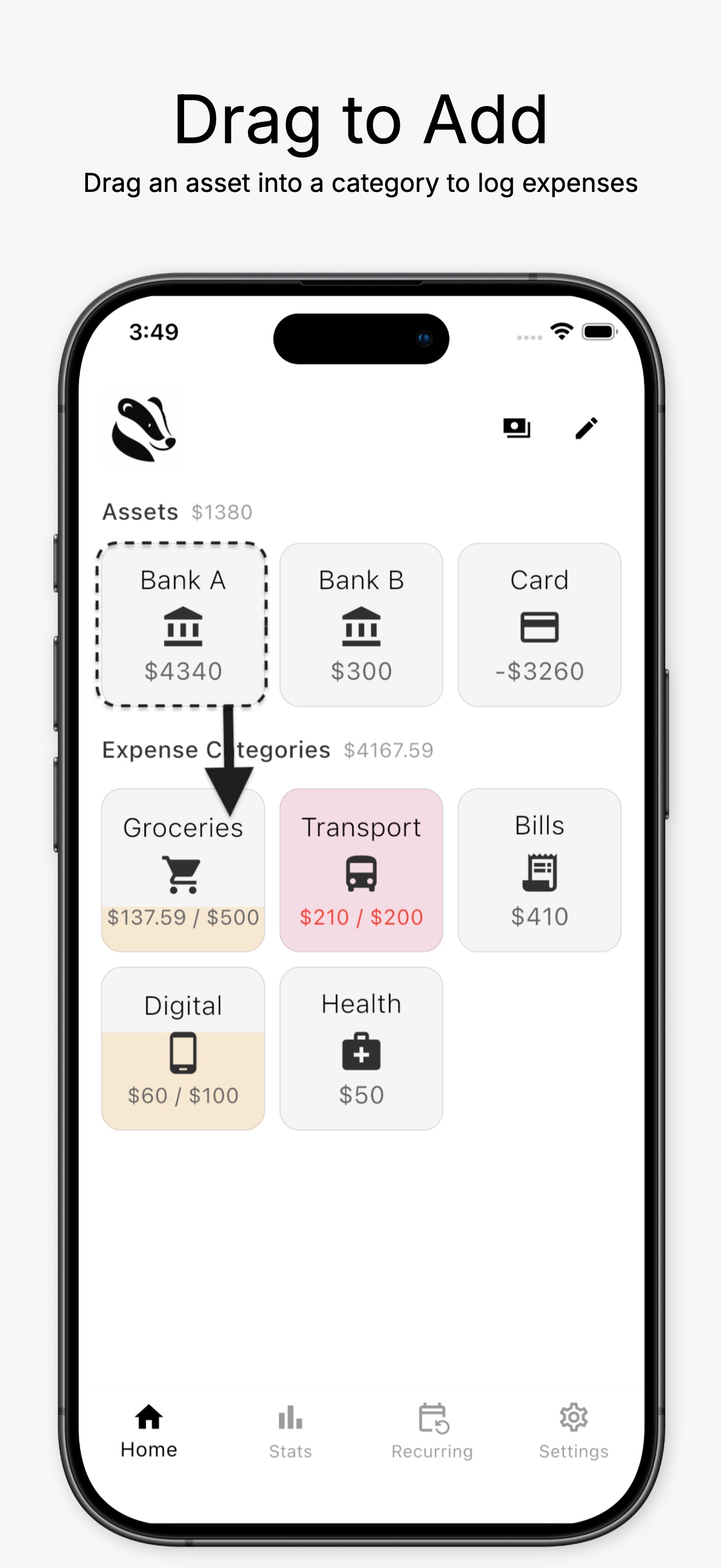 Badger Budget: Expenses screenshot 3