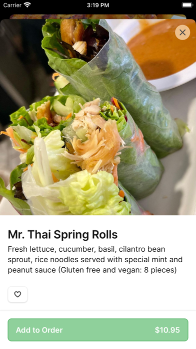 Mr. Thai To Go iPhone screenshot 3 - Food & Drink app