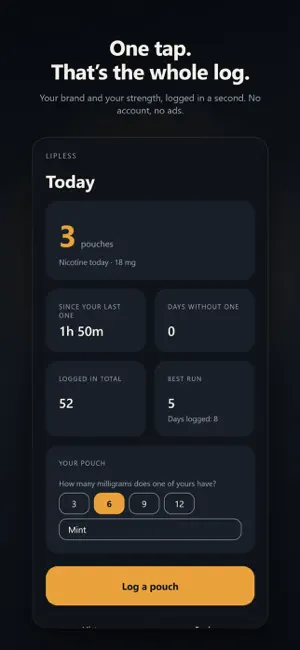 Lipless: Quit Nicotine Pouches screenshot 1