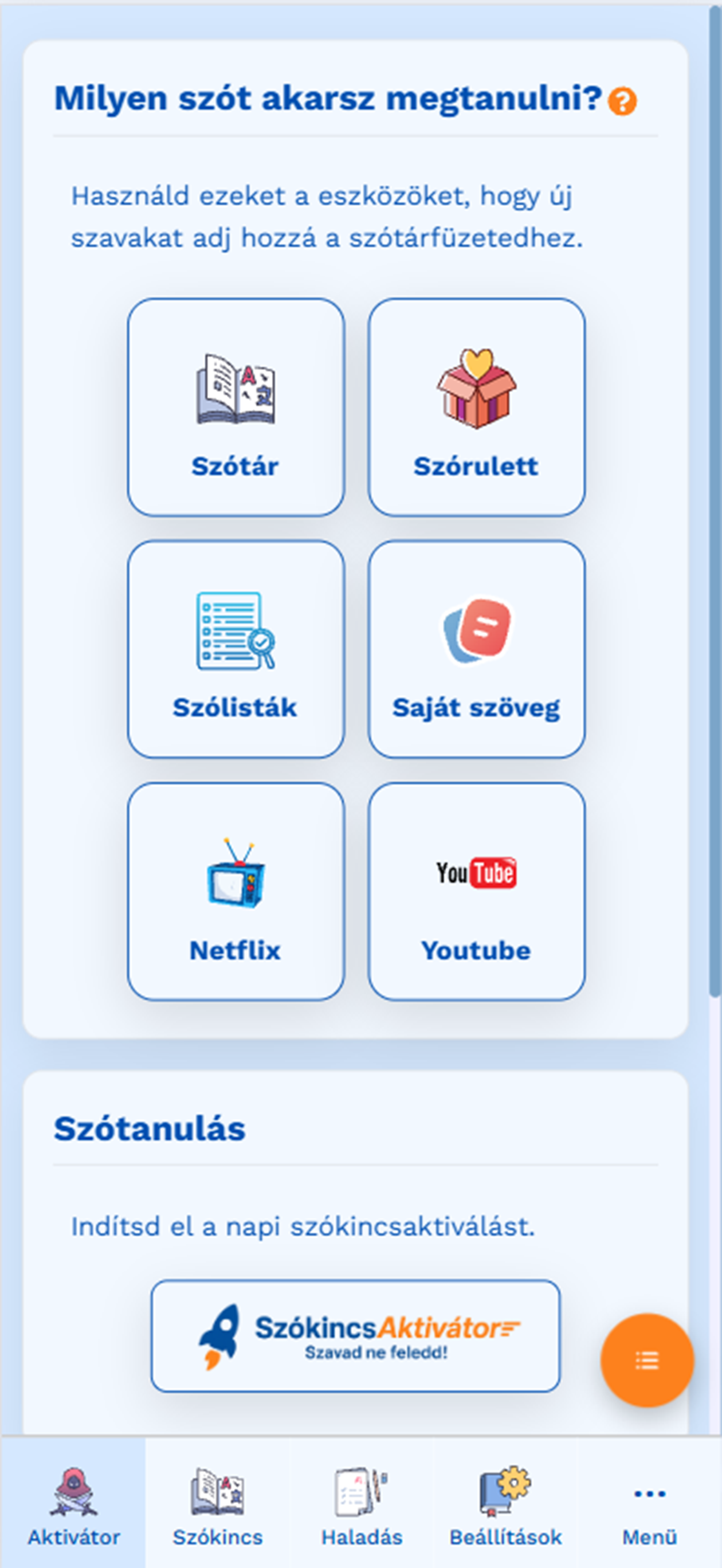 SzókincsAktivátor