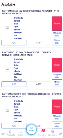 Kabim B2B screenshot