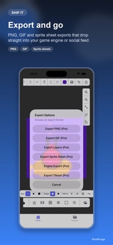 PixelForge - Pixel Art Studio iPhone screenshot