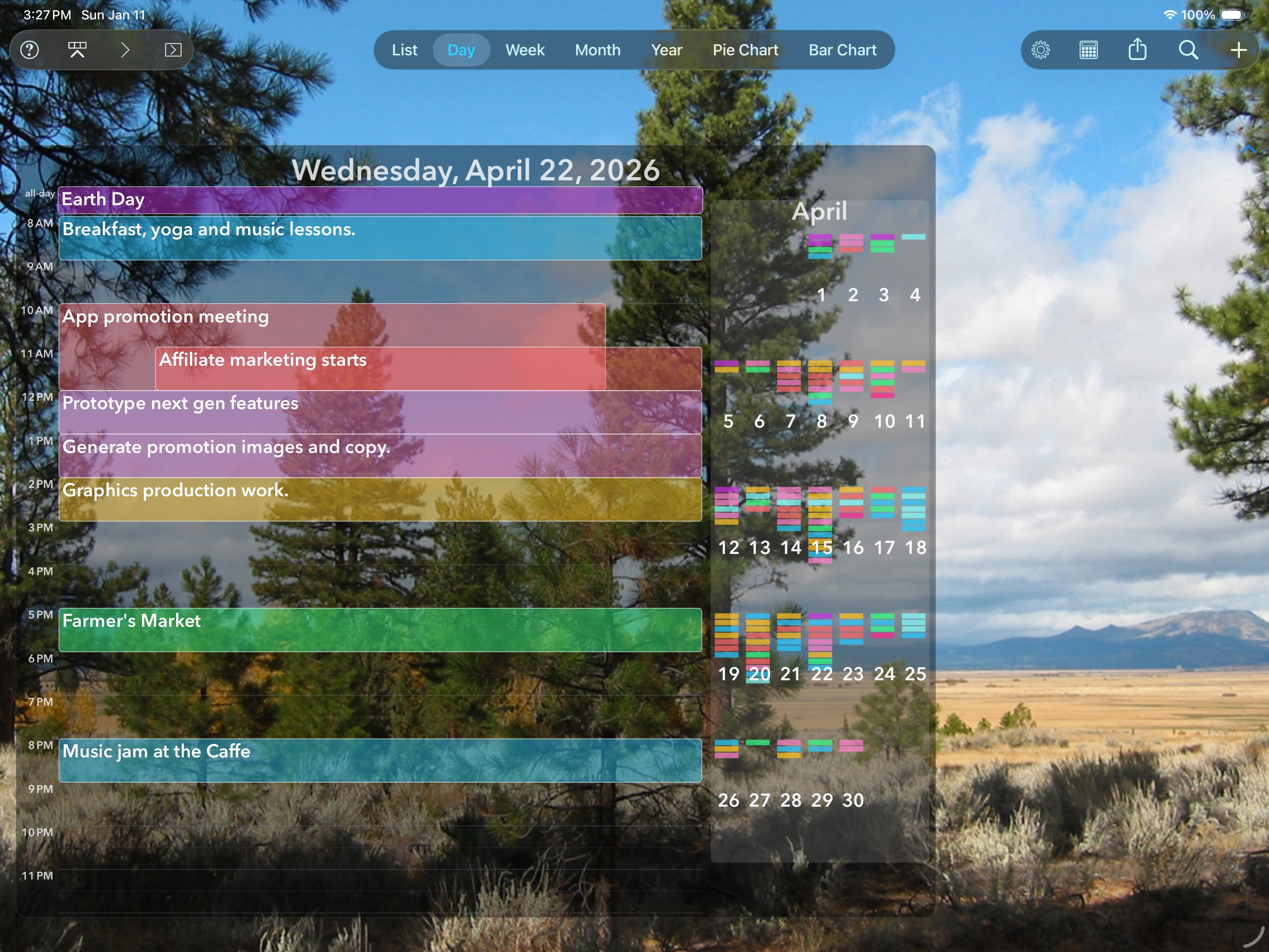 Perspectiva: Calendars, Charts screenshot 11
