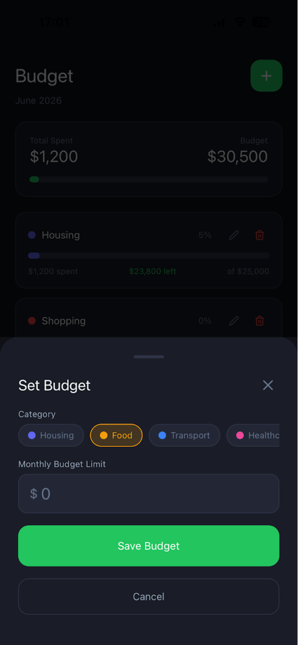 Budgetly Finance Tracker