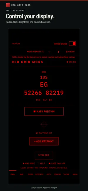 Red Grid MGRS - Military GPS screenshot 2