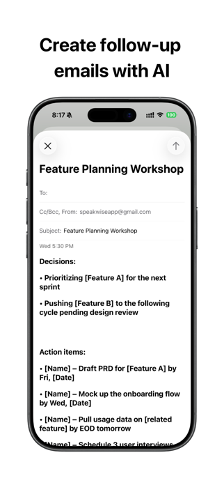 Speakwise - AI Note Taker Screenshot 7 of 8