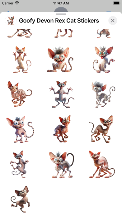 Screenshot #3 pour Goofy Devon Rex Cat Stickers