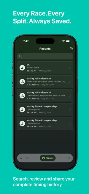StopWatch for Cross Country screenshot 3