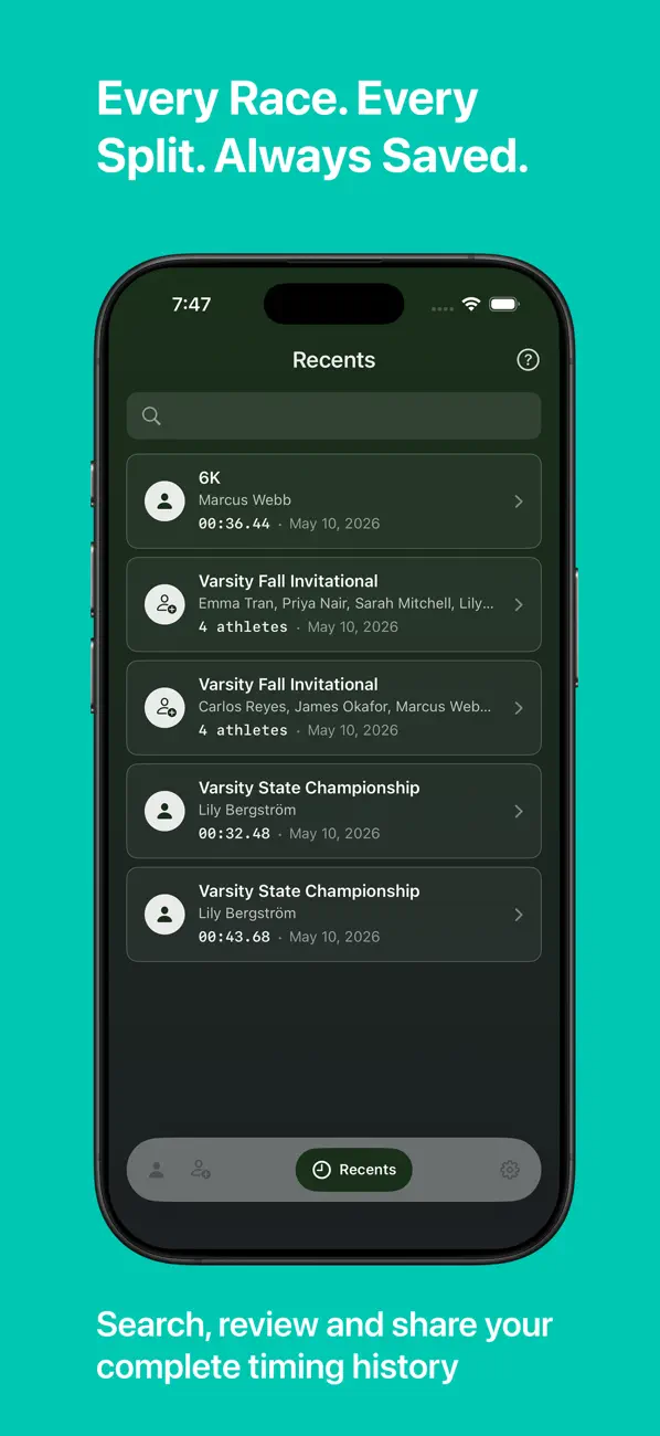 Screenshot #3 pour StopWatch for Cross Country