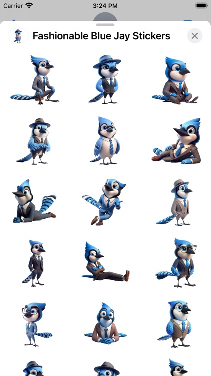 Fashionable Blue Jay Stickers