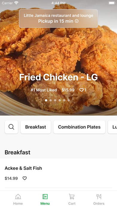 Little Jamaica restaurant iPhone screenshot 2 - Food & Drink app