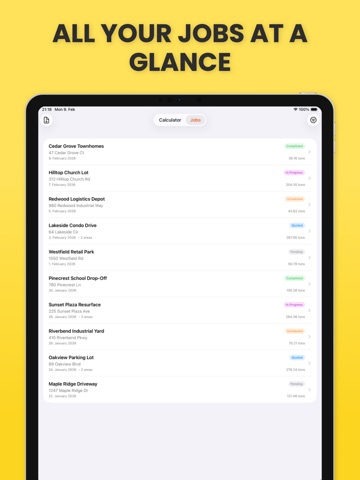 Asphalt Paving Calculator iPad screenshot