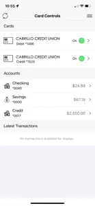 Card Controls by Cabrillo CU screenshot #3 for iPhone