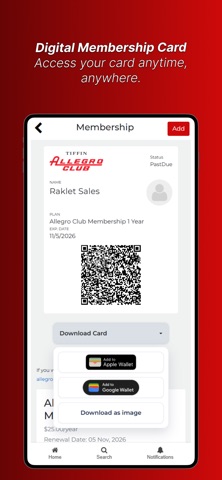 Tiffin Allegro Club screenshot