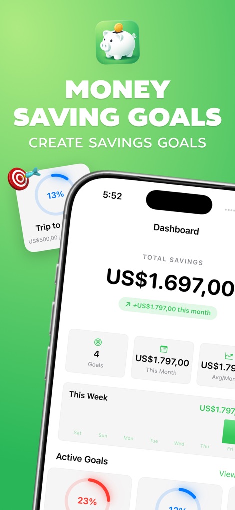 Savings Goal - Money Saver - Finance App | MWM