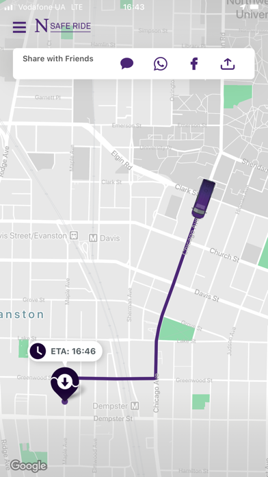 NU Transit Screenshot