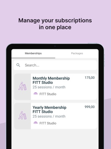 FITT Studio iPad screenshot