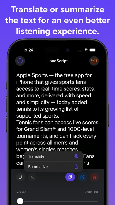 Text Reader - LoudScript Screenshot