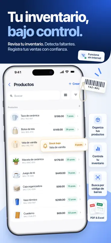 Salelog: Inventario y Ventas screenshot 1 of 7
