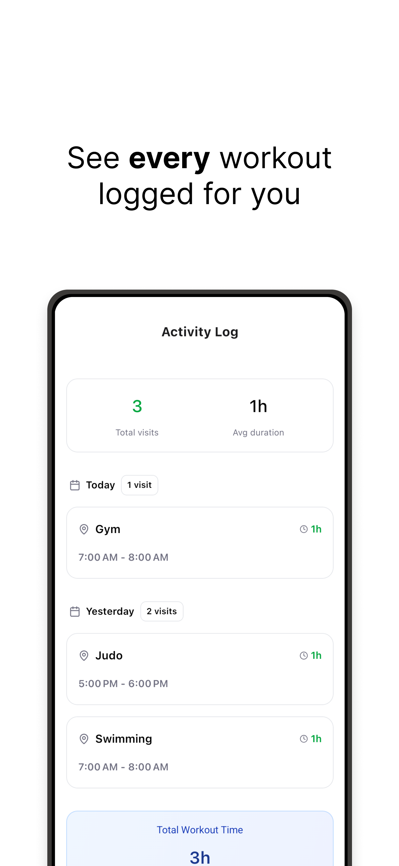 GymTrack: Auto-Log Workouts