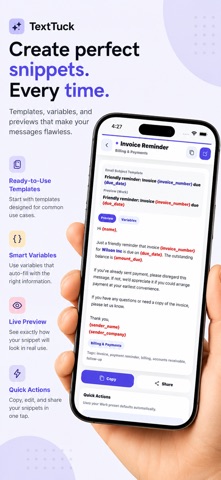 TextTuck: Snippets & Templates screenshot