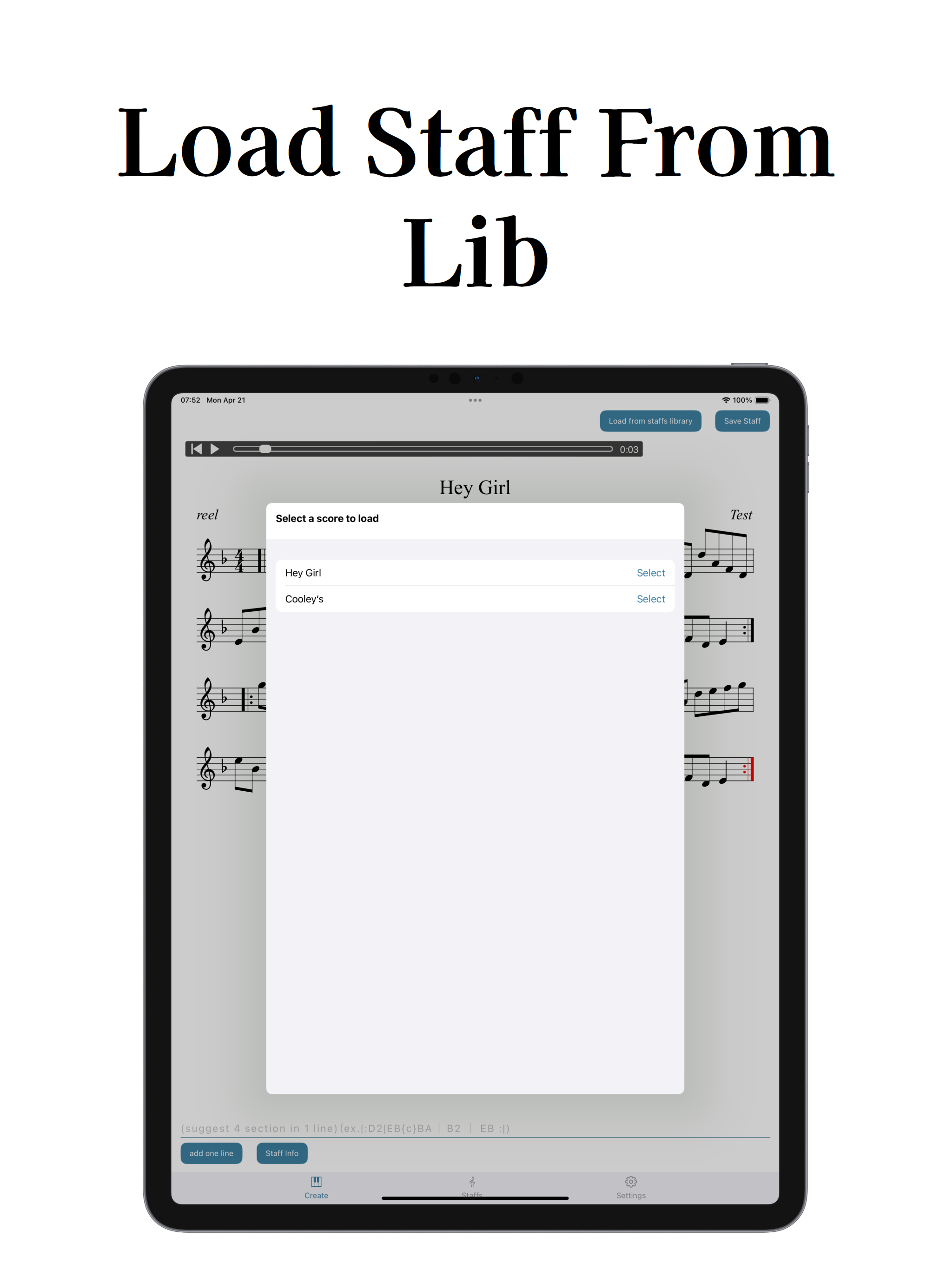ABC Notation Staff Editor