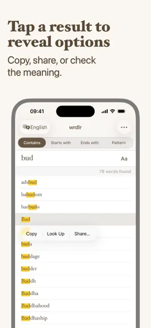 wrdlr Word Finder Dictionary screenshot 3