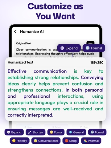 Humanize AI - Text Humanizer iPad screenshot