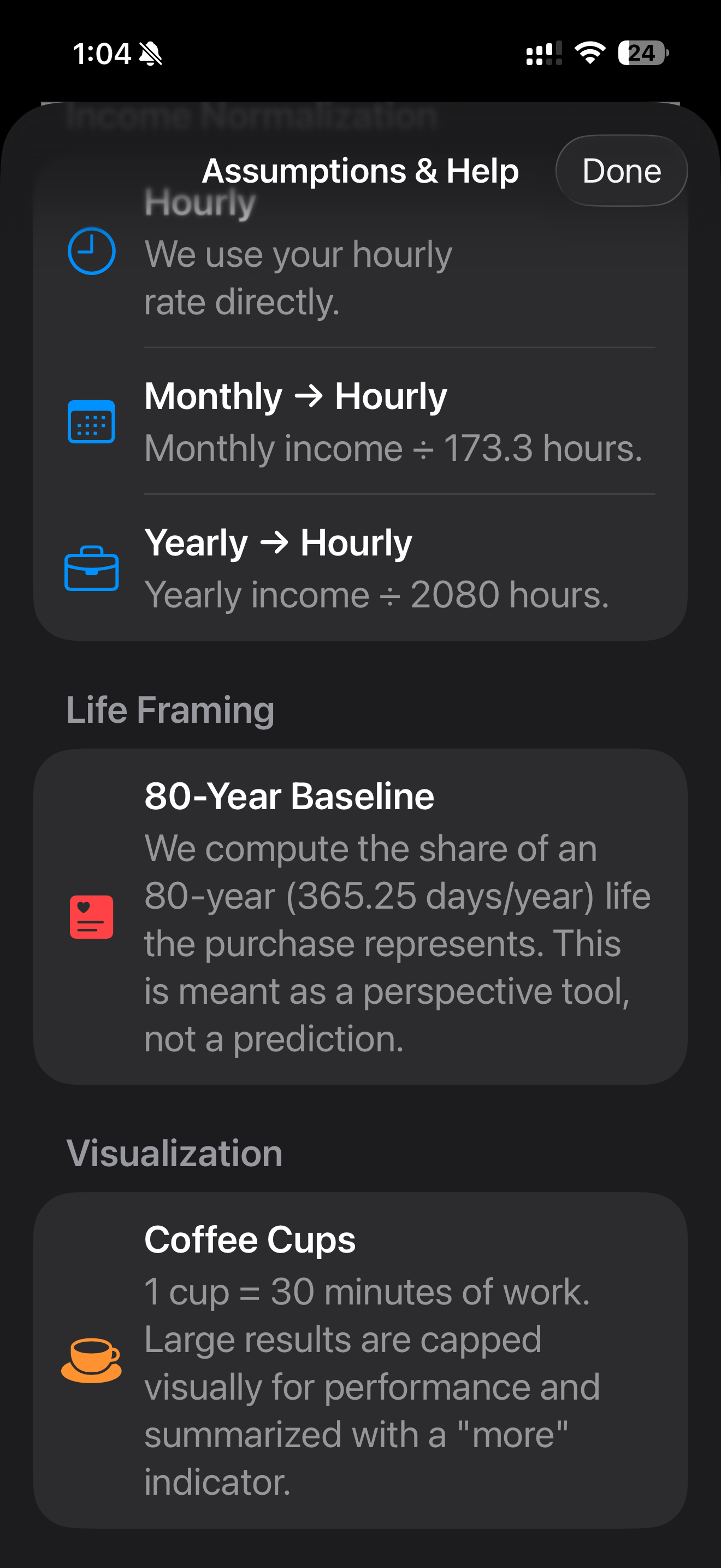 Dollars to Time Calculator