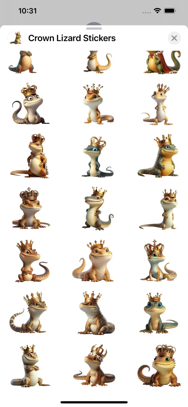 Screenshot #2 pour Crown Lizard Stickers