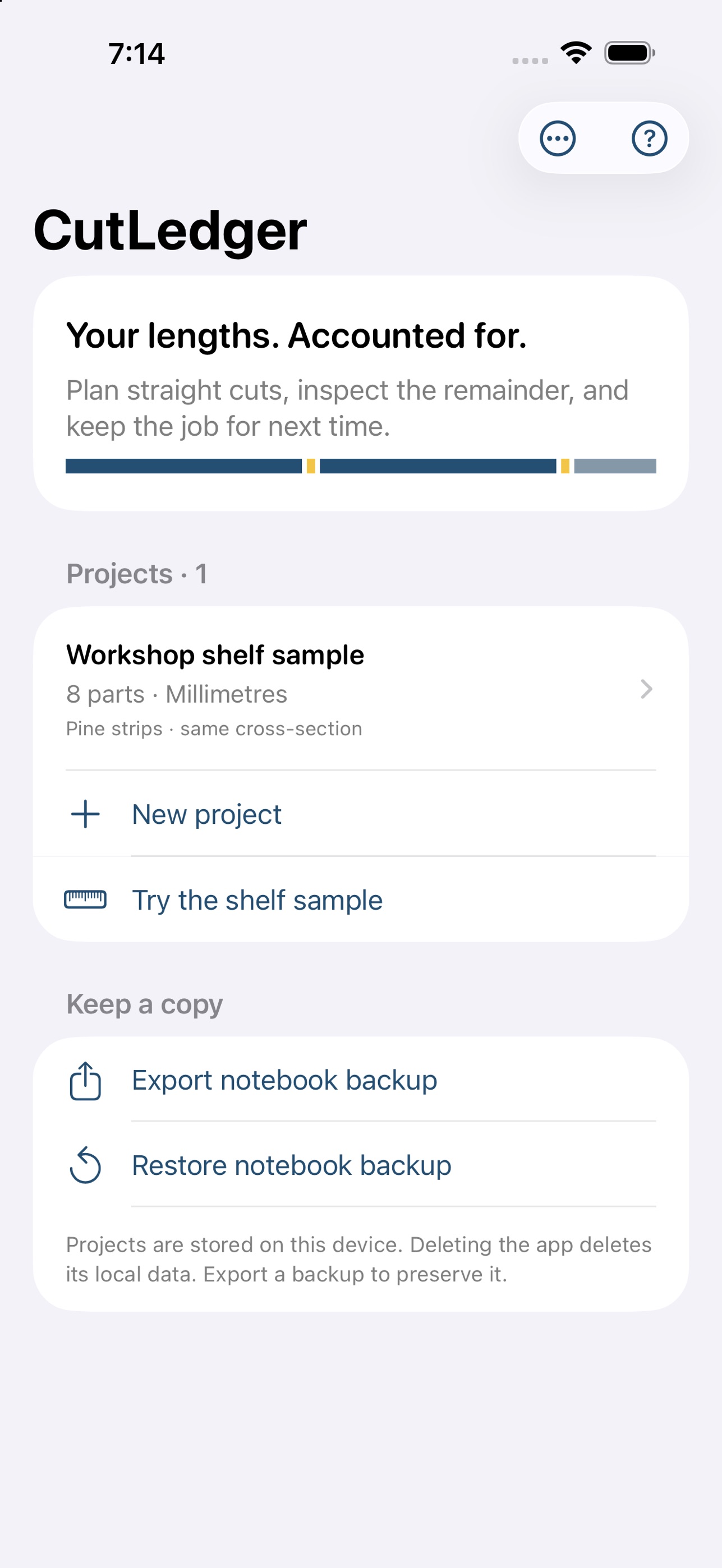 Screenshot 3 of CutLedger: Length Planner