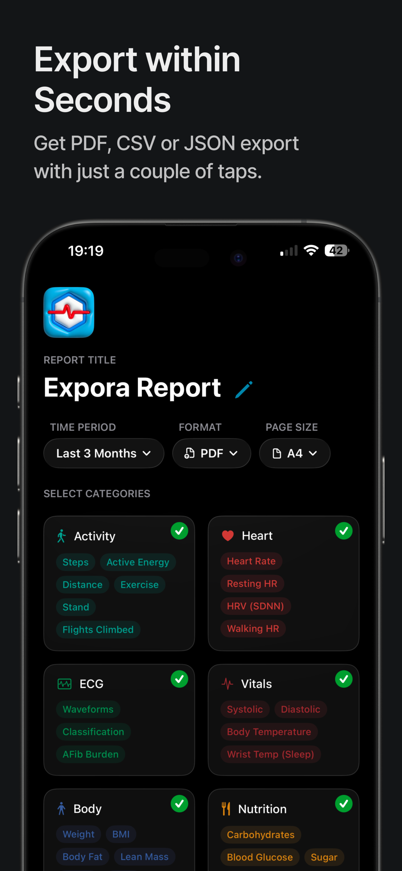 Health Data Export - Expora screenshot 3