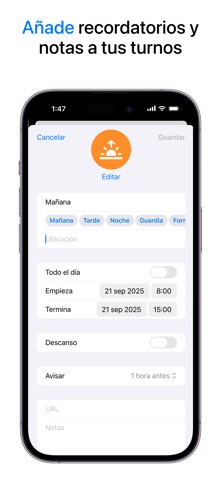 Supernova: Calendario Turnos screenshot